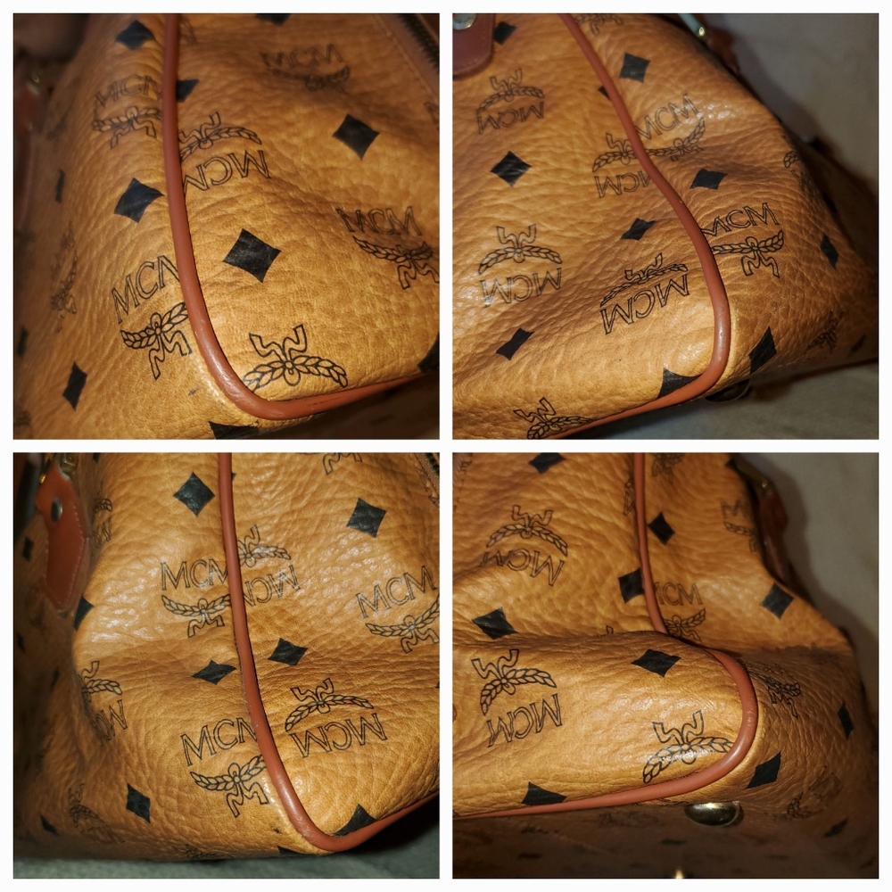 MCM Visetos Brown Monogram Handbag - Picture 14 of 16